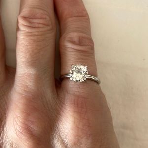 Vintage Uncas Cubic Zirconia Solitaire